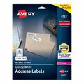 Avery 06523 2/3'' x 1 3/4'' Glossy White Easy Peel Permanent Laser Printable Address Label, 600PK 15406523